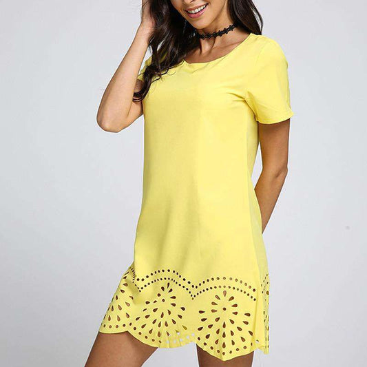 Summer Women Shirt Dress 2019 Elegant Short Sleeve Mini Dresses Female Casual Top Solid Vestidos Robe Plus Size Party Sundress Sold Stock App Demo