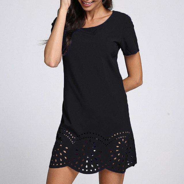 Summer Women Shirt Dress 2019 Elegant Short Sleeve Mini Dresses Female Casual Top Solid Vestidos Robe Plus Size Party Sundress Sold Stock App Demo